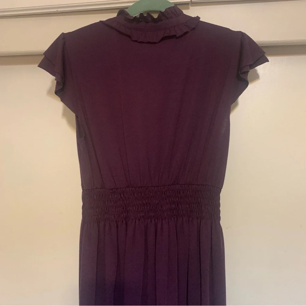 Eggplant Purple Ruffled size Small  Women's Dress NWOT - Picture 11 of 12